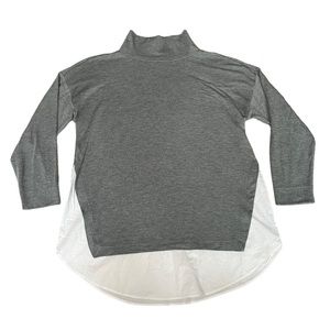 Loft mock neck two tone double‎ layered shirt sz XS